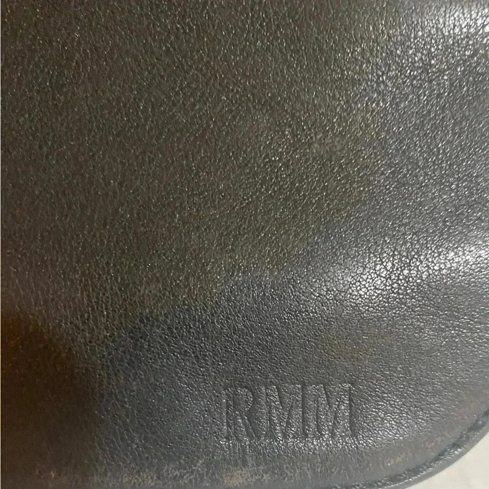 Coach vintage unisex black leather crossbody bag